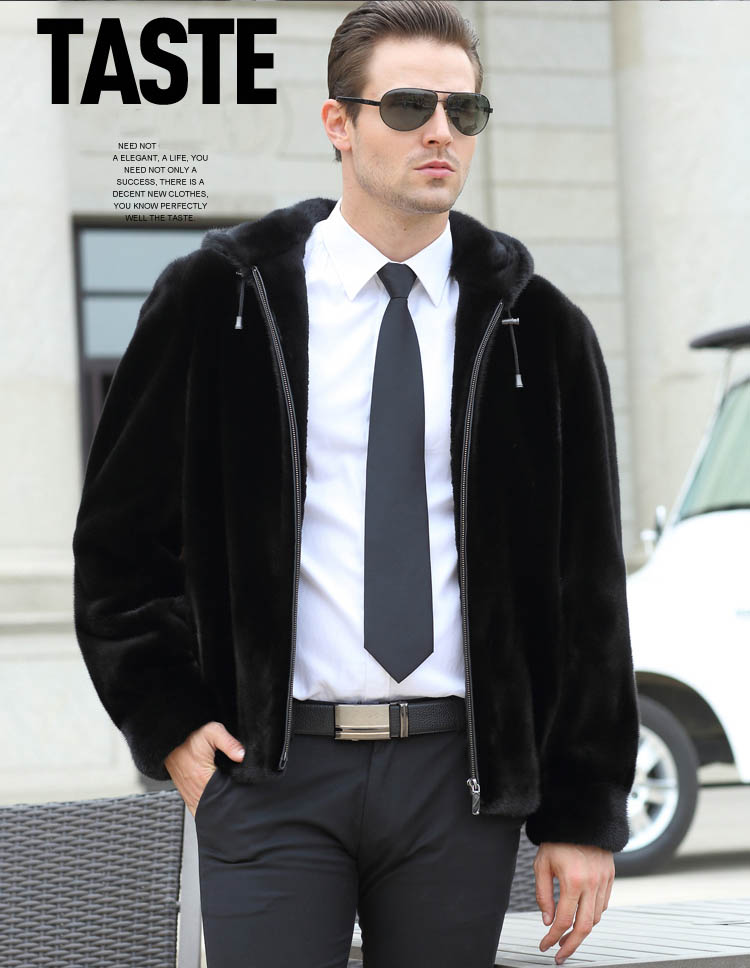 mens mink bomber jacket
