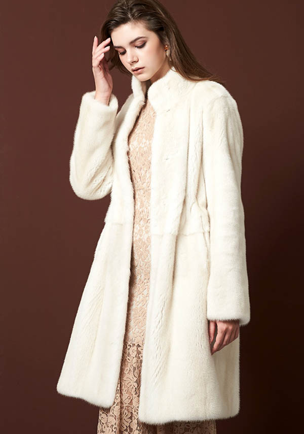 Womens White Mink Coat