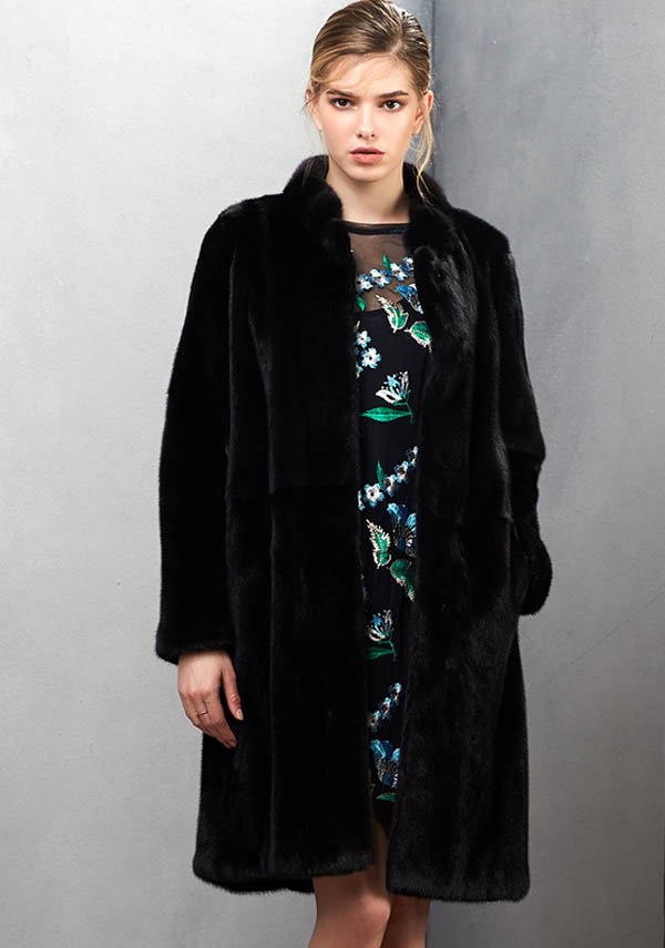 Womens Black Mink Coat