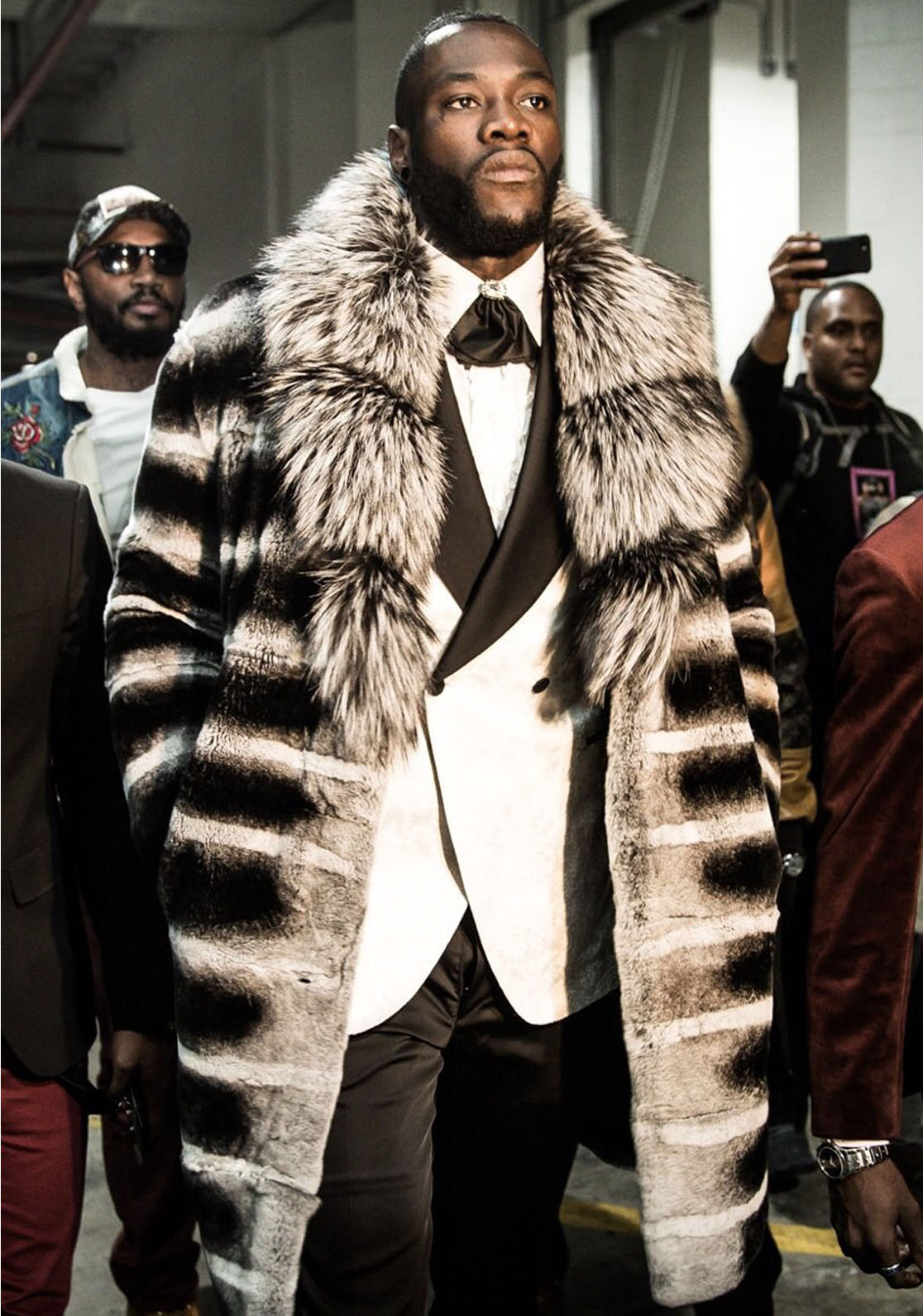 Deontay Wilder Fur Coat